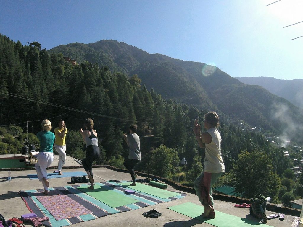 Yoga in the Himalayas garudasana